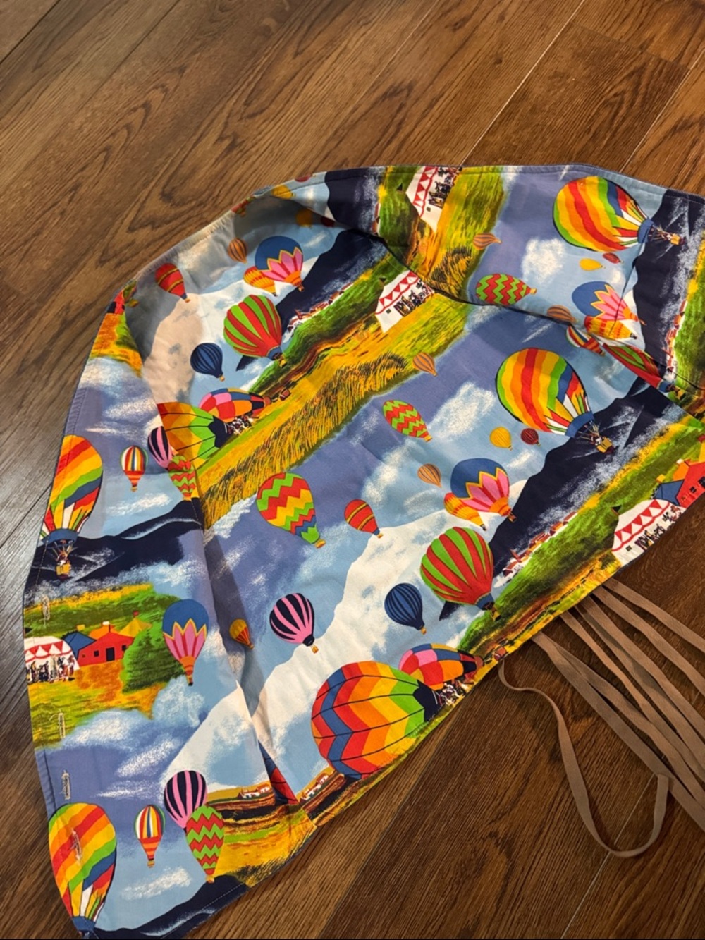 70s Lee Denim Upcycled Western Vest with Hot Air Balloon Lining - One of a Kind - Picture 2 of 5